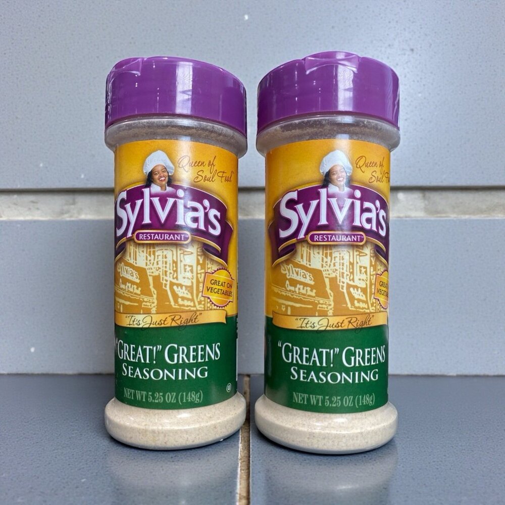 2 PACK - Sylvia's Restaurant Great Greens Seasoning 5.25 oz Sylvias  09/2026